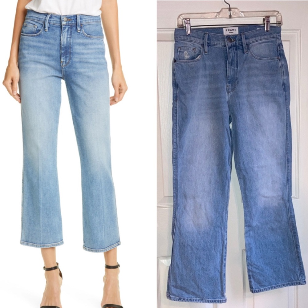 Frame Denim Le Sylvie Crop Kick Boot Jeans sz 26